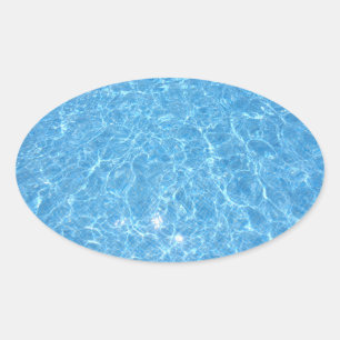 Custom Swimming Pool Party Elegante Trendy Blank Ovaler Aufkleber