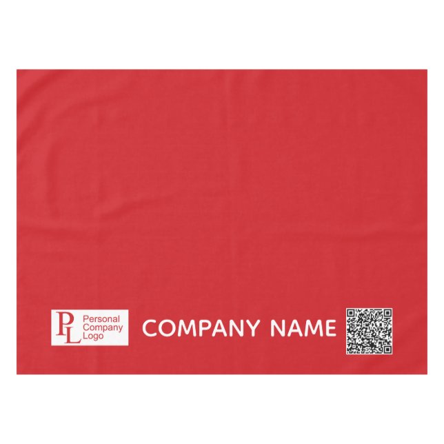 Custom Table Cover Logo Business Show Red Tischdecke (Vorderseite (Horizontal))
