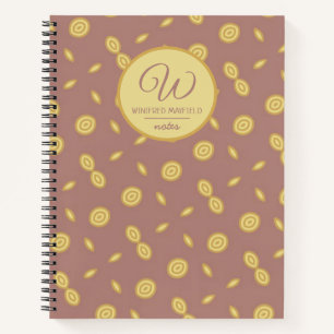 Custom Tan and Taupe Whimsicles Notebook Notizbuch