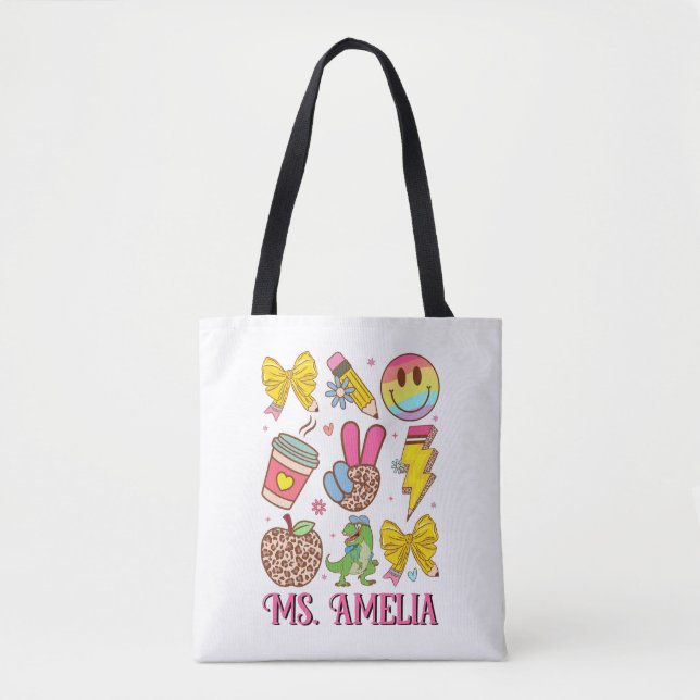 Custom Teacher Bag, Custom Back to School Bag Tasche (Vorderseite)