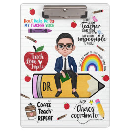 Custom Teacher Clipboard Back to School For Him Klemmbrett
