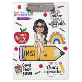 Custom Teacher Clipboard – Back to School Gift Klemmbrett