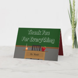 Custom Teacher Danke Chalkboard