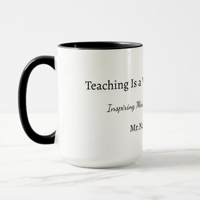 Custom Teacher Gift Mug  (Gauche)