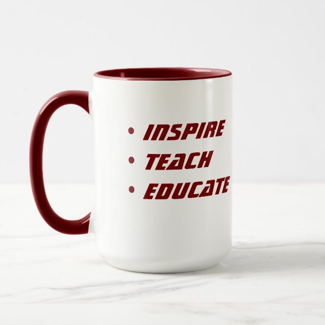 Custom Teacher Gift Mug  Tasse (Links)