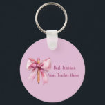 Custom Teacher Name Keychain Teacher Appreciation Schlüsselanhänger<br><div class="desc">A beautiful personalized teacher keychain designed to celebrate amazing teachers.
Customize it with the teacher’s name to create a thoughtful and unique gift perfect for teacher appreciation or end-of-year gifts.</div>