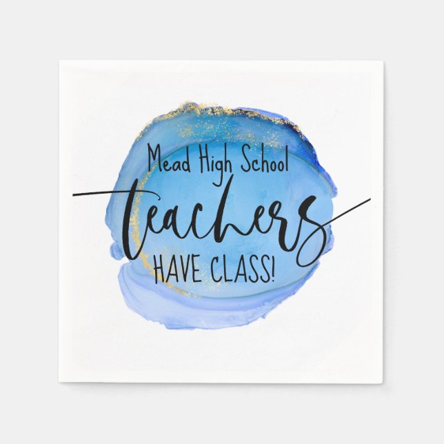Custom Teacher Party Napkins Serviette (Vorderseite)