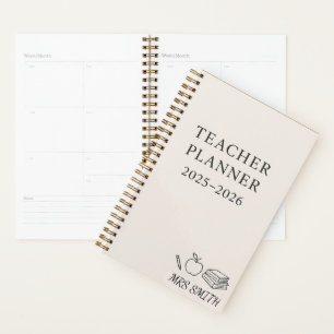 Custom Teacher Planner 2025-2026 - Personalisiert Planer