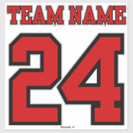 Custom Team Jersey Themed Team Spirit Aufkleber
