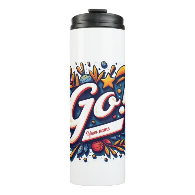Custom Team Pride Mascot Thermosbecher (Vorderseite)