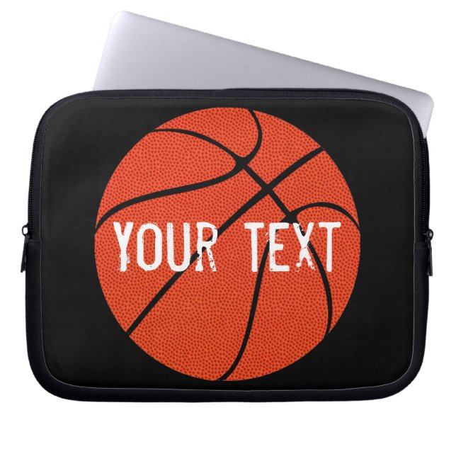Custom Team Text Basketball Neopren Laptop Sleeve (Vorderseite)