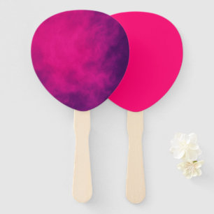 Custom Teardrop Paddle Fan - Neon Pink & Lila Fächer