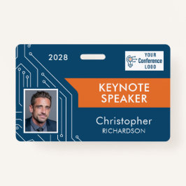 Custom Technology Keynote Speaker Photo ID Badge Ausweis