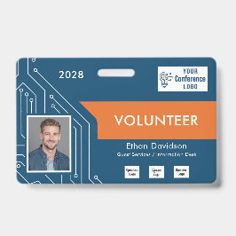 Custom Technology Summit Volunteer Photo ID Badge Ausweis