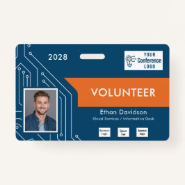 Custom Technology Summit Volunteer Photo ID Badge Ausweis