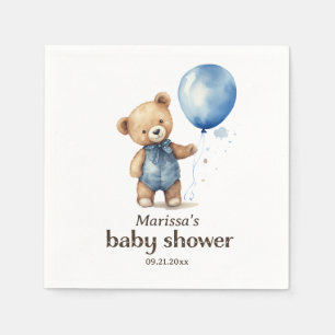 Custom Teddy Bear Baby Boy Dusche Serviette