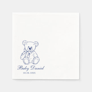 Custom Teddy Bear Baby Shower Serviette