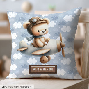 Custom Teddy Bear Kissen für Baby Boy Kinderzimmer