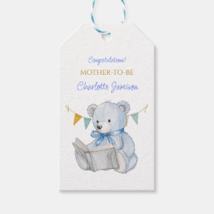 Custom Teddy Bear lesen ein Buch Baby Shooter Geschenkanhänger
