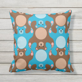 Custom Teddy Bears blau & braun Kissen für Kinder