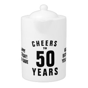 Custom Teekanne für 50. Geburtstagsparty