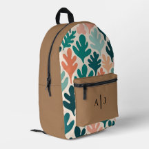 Custom Teen Backpack - Mocha Brown mit Initialen