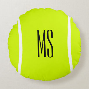 Custom Tennis Ball mit Spielerinitialen oder -brie Rundes Kissen