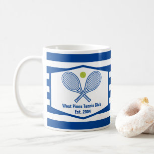 Custom Tennis Country Club Blaue Streifen Kaffeetasse