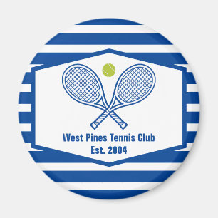Custom Tennis Country Club Blaue Streifen Magnet
