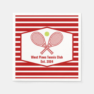 Custom Tennis Country Club Roter Streifen Serviette