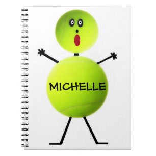 Custom Tennis Player Notebook Notizblock
