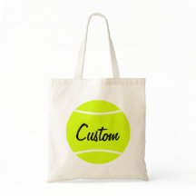 Custom Tennis Team Name oder Text Tote Bag