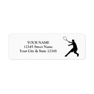 Custom Tennisspieler Silhouette Sportlogo