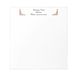 Custom Terracotta Corner Business Notepad Notizblock