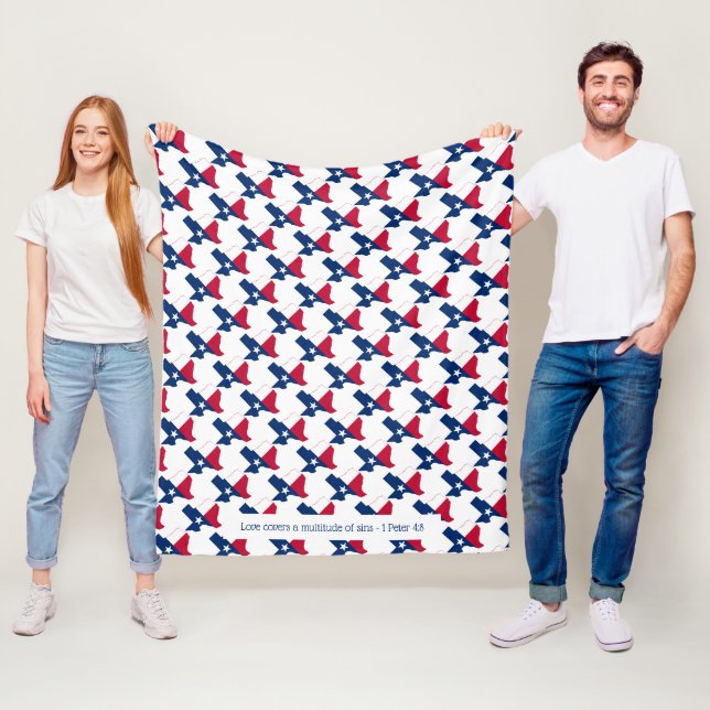 Custom TEXAS FLAG Fleecedecke (Beispiel)