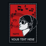 Custom Text Art Deco Music Poster<br><div class="desc">Ändern Sie die Textfelder in das gewollt Format. Sie können auch jeden Schriftart mit der Funktion "Anpassen" verändern. Sehen Sie in meinem Laden für weitere Artikel mit diesem Design.</div>
