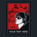 Custom Text Art Deco Music Poster<br><div class="desc">Ändern Sie die Textfelder in das gewollt Format. Sie können auch jeden Schriftart mit der Funktion "Anpassen" verändern. Sehen Sie in meinem Laden für weitere Artikel mit diesem Design.</div>