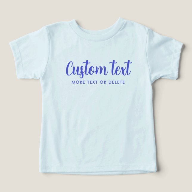 Custom Text Baby Bella Canvas Tri-blend Ice Blue (Design Recto)