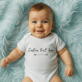 Custom text Baby Bodysuit Baby Strampler