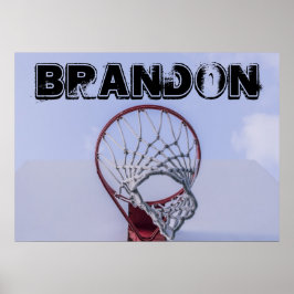 Custom Text Basketball Player Sportposter Poster