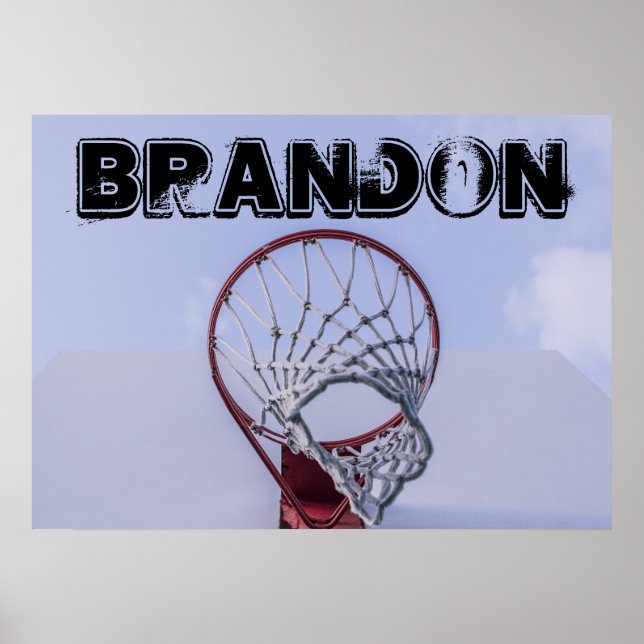 Custom Text Basketball Player Sportposter Poster (Vorne)