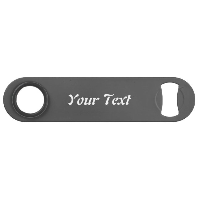 Custom Text Black Bar Key Bottle Opener (Rückseite Horizontal)