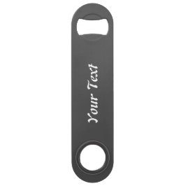 Custom Text Black Bar Key Bottle Opener