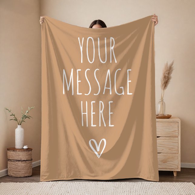 Custom Text Blanket Birthday or Graduation Gift Fleecedecke (Custom Text Throw Blanket – Thank You Gift for Mom, Dad, Friends, Employees and Coworkers)