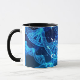 Custom Text Blue Double Helix DNA Strand Science Tasse