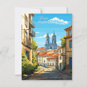 Custom Text Braga Portugal Postkarte