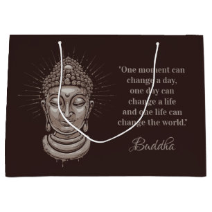 Custom text Buddha Quote Geschenktasche Große Geschenktüte