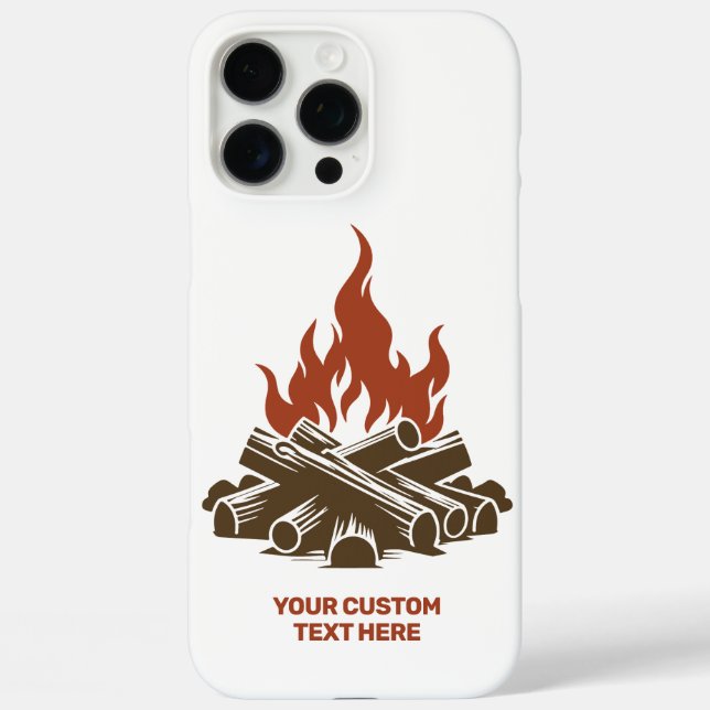 Custom Text Camping iPhone 16 Pro Max Hülle (Rückseite)