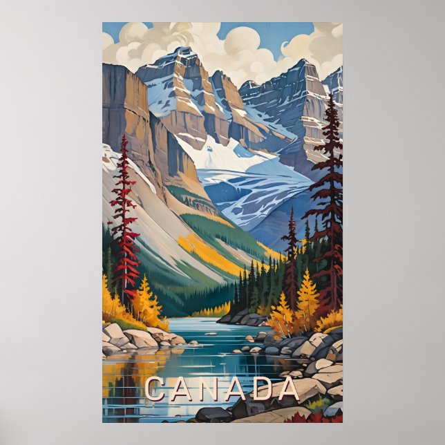 Custom Text Canada Travel Poster (Vorne)