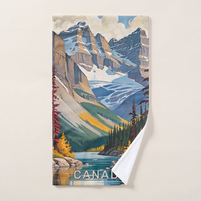Custom Text Canada Travel Poster Handtuch (Handtuch)